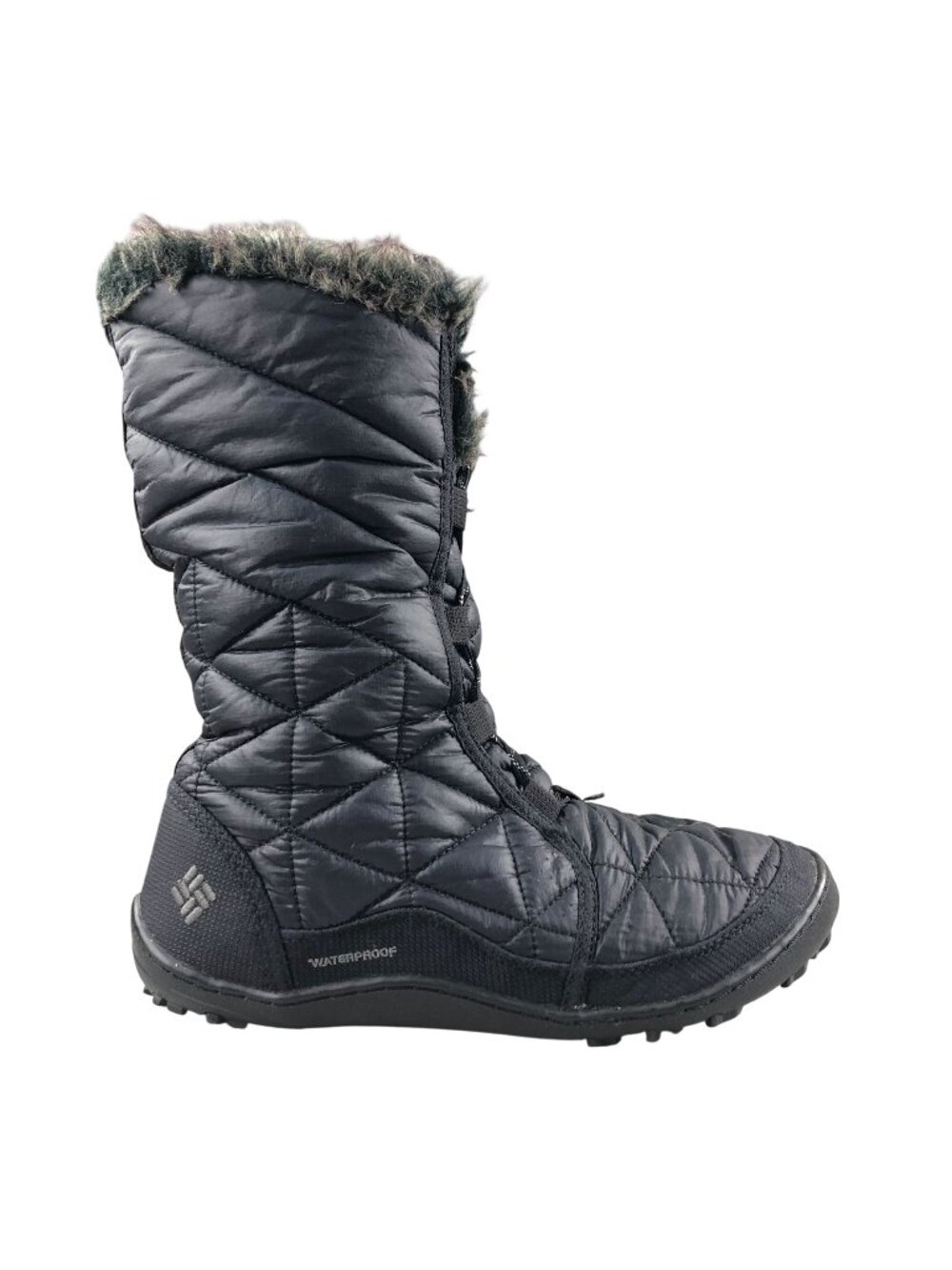 Columbia Women's Size 8.5 Minx Mid II Omni-Heat Black Lace-Up Winter Snow Boots